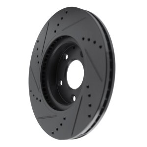 Mazda CX-30 Brake Rotor (1) - Front Right - R1 Concepts - Drilled & Slotted - Black - `19-`25